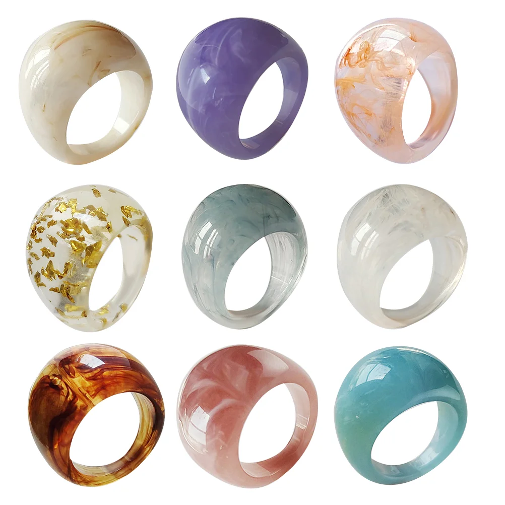9 Pcs Resin Ring Finger Jewelry Finer Vintage Rings Fashion Unique Acrylic Decorative Miss
9 Pcs Resin Ring Finger Jewelry Finer Vintage Rings Fashion Unique Acrylic Decorative Miss