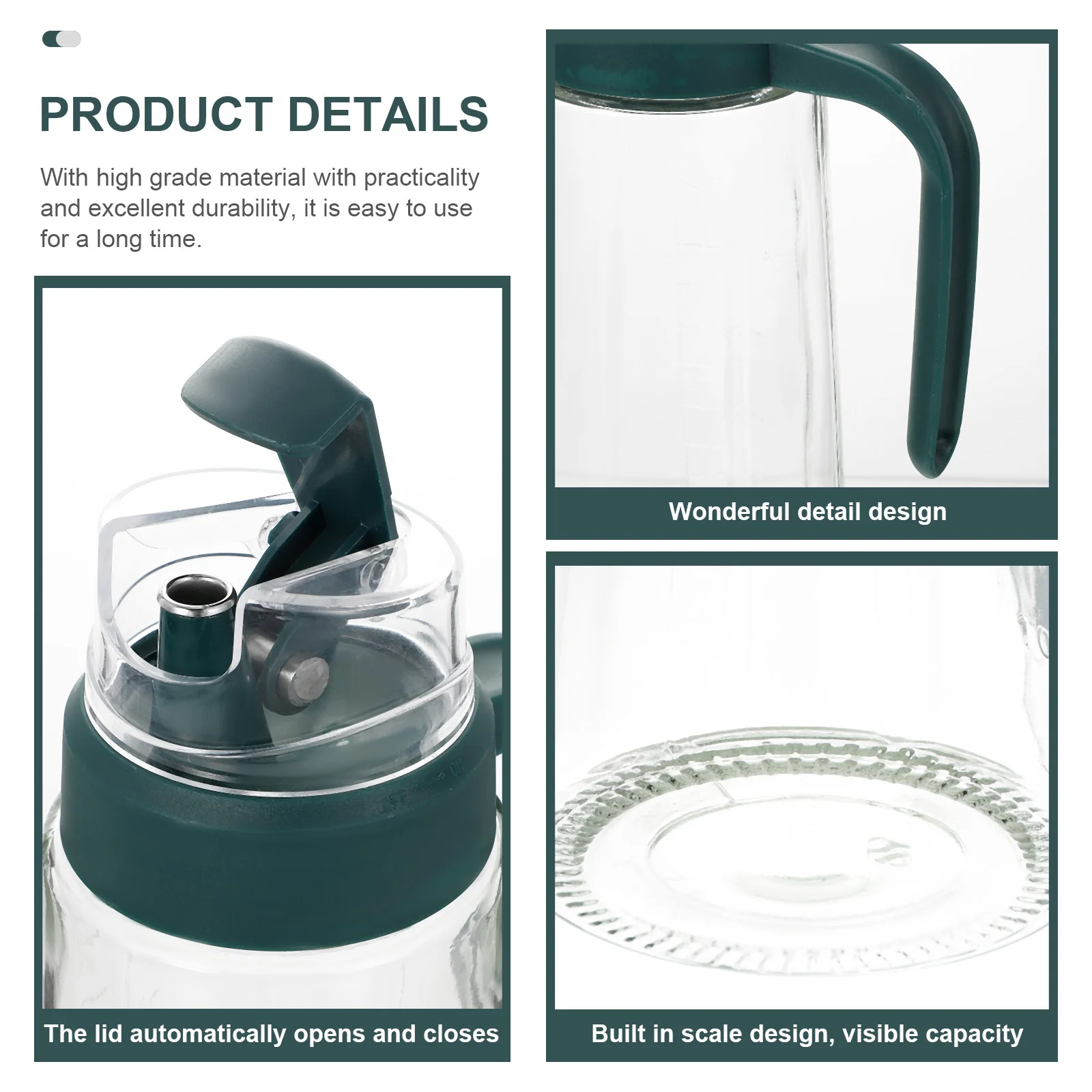 1Pcs Gravity Open Lid Oil Bottle Large Capacity Kitchen Seasoning Container Practical Condiment Storage Holder
1Pcs Gravity Open Lid Oil Bottle Large Capacity Kitchen Seasoning Container Practical Condiment Storage Holder