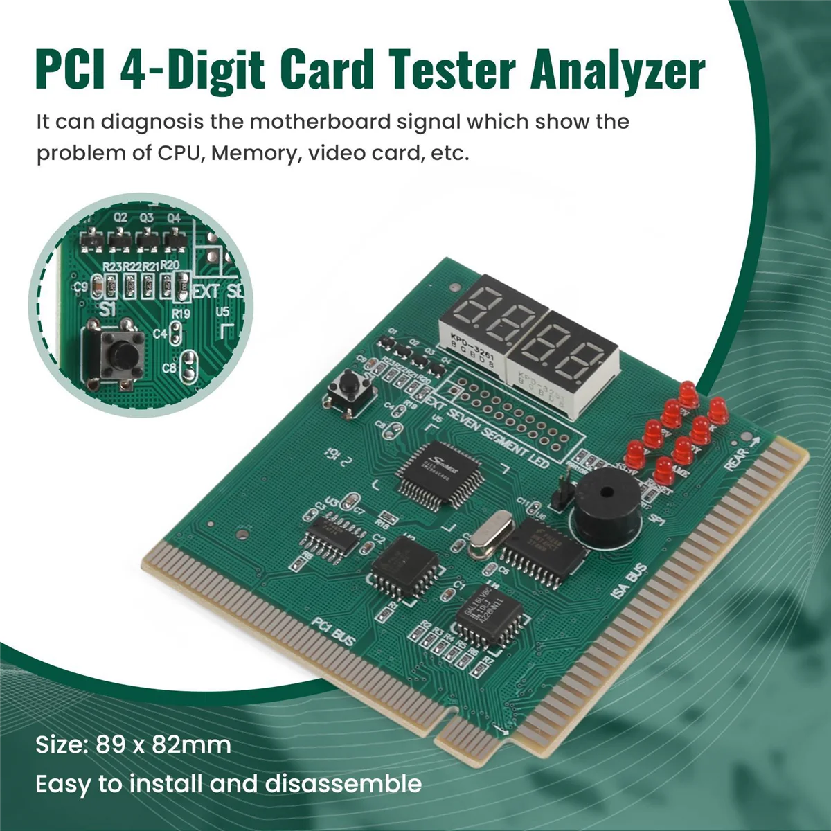 Высший номинальный диагностический PCI 4-значный анализатор для проверки почты материнской платы
Высший номинальный диагностический PCI 4-значный анализатор для проверки почты материнской платы