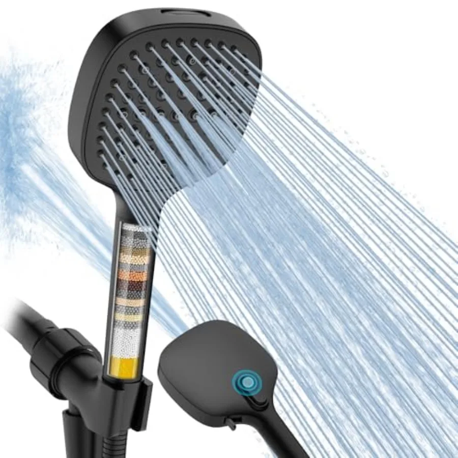 Filtered Shower Head with Handheld, High Pressure 7 Spray Showerhead with Filters, Detachable Shower Heads, Water Softener Filt
Filtered Shower Head with Handheld, High Pressure 7 Spray Showerhead with Filters, Detachable Shower Heads, Water Softener Filt