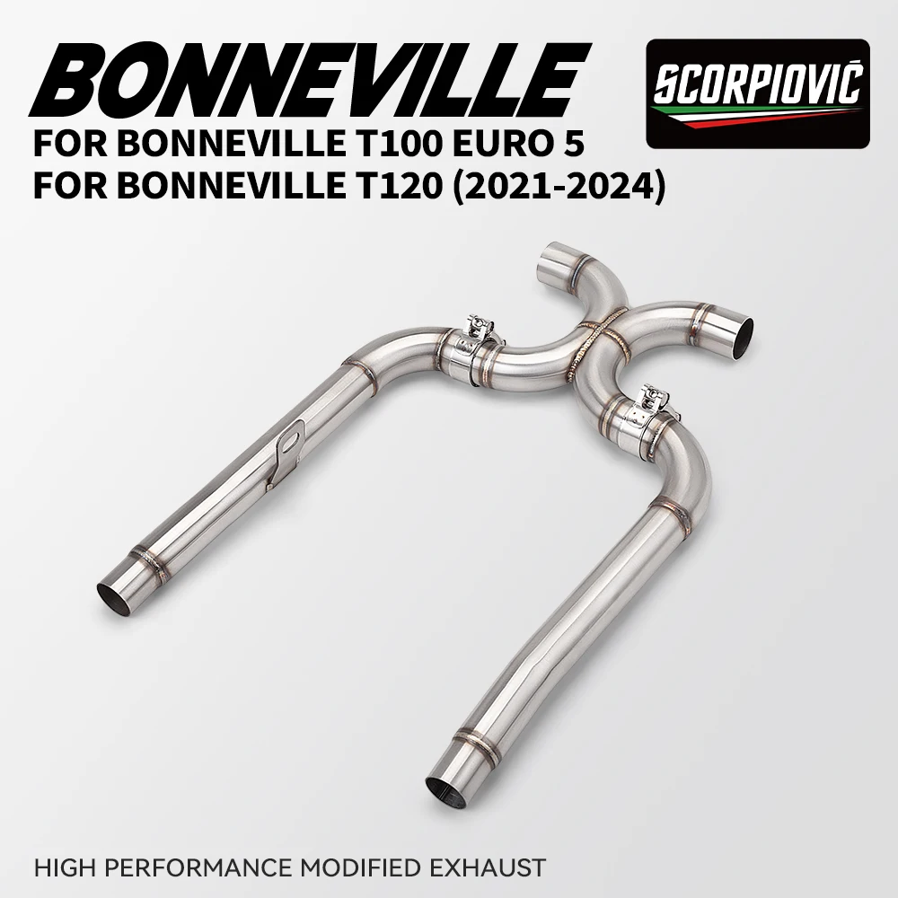 Motorcycle exhaust system link pipe For Bonneville T120 T100 Euro 5 2021-2024 L-X pipe T120 exhaust T100 muffler
Motorcycle exhaust system link pipe For Bonneville T120 T100 Euro 5 2021-2024 L-X pipe T120 exhaust T100 muffler