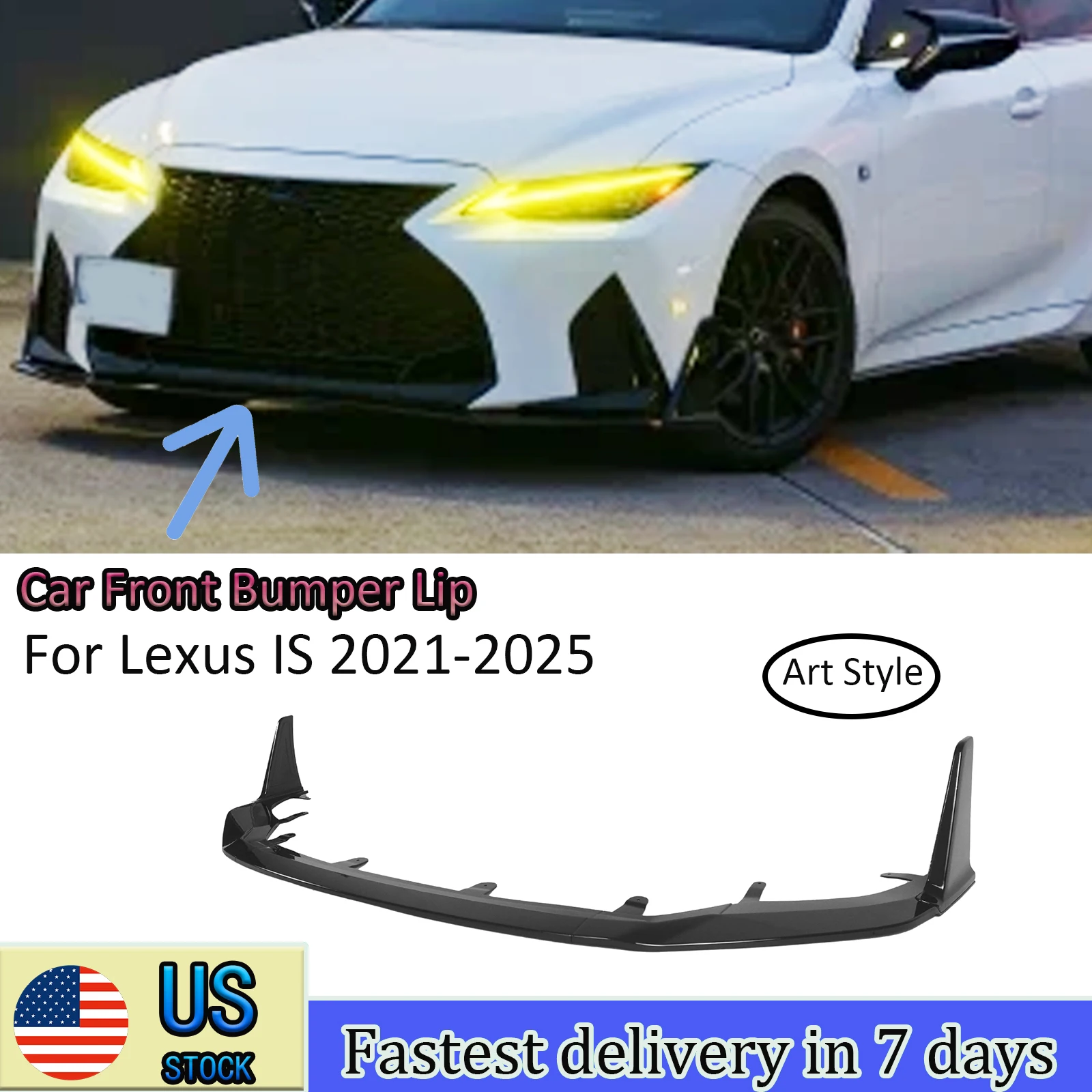 Front Bumper Lip Diffuser Spoiler Body Kits For Lexus IS300 IS350 F-Sport 2021-2024 2025 Car Accessories Glossy Black Art Style
Front Bumper Lip Diffuser Spoiler Body Kits For Lexus IS300 IS350 F-Sport 2021-2024 2025 Car Accessories Glossy Black Art Style