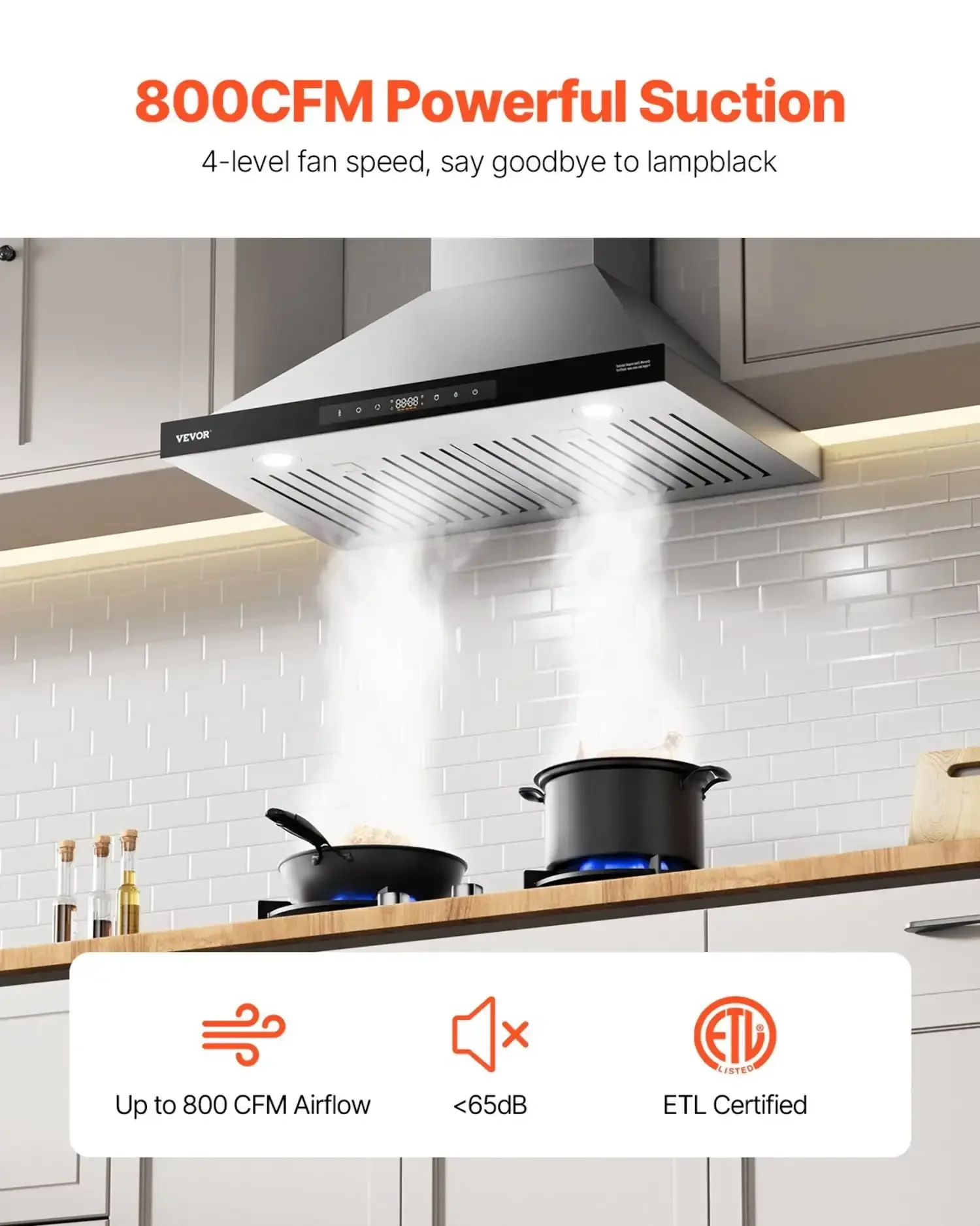 36" Wall Mount Range Hood Ceiling Mount Vent 800CFM Gesture Touch Control
36" Wall Mount Range Hood Ceiling Mount Vent 800CFM Gesture Touch Control