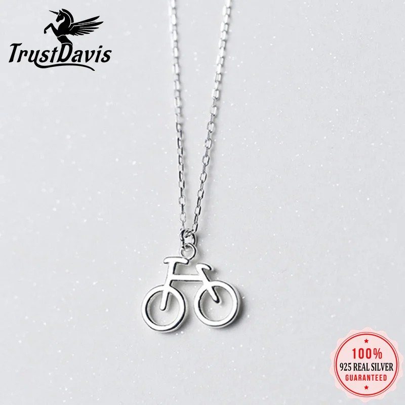 TrustDavis 100% 925 Solid Sterling Silver Jewelry Bicycle Bike Pendant Fashion Necklace Girl Friend Birthday Gift Lady DS1271
TrustDavis 100% 925 Solid Sterling Silver Jewelry Bicycle Bike Pendant Fashion Necklace Girl Friend Birthday Gift Lady DS1271