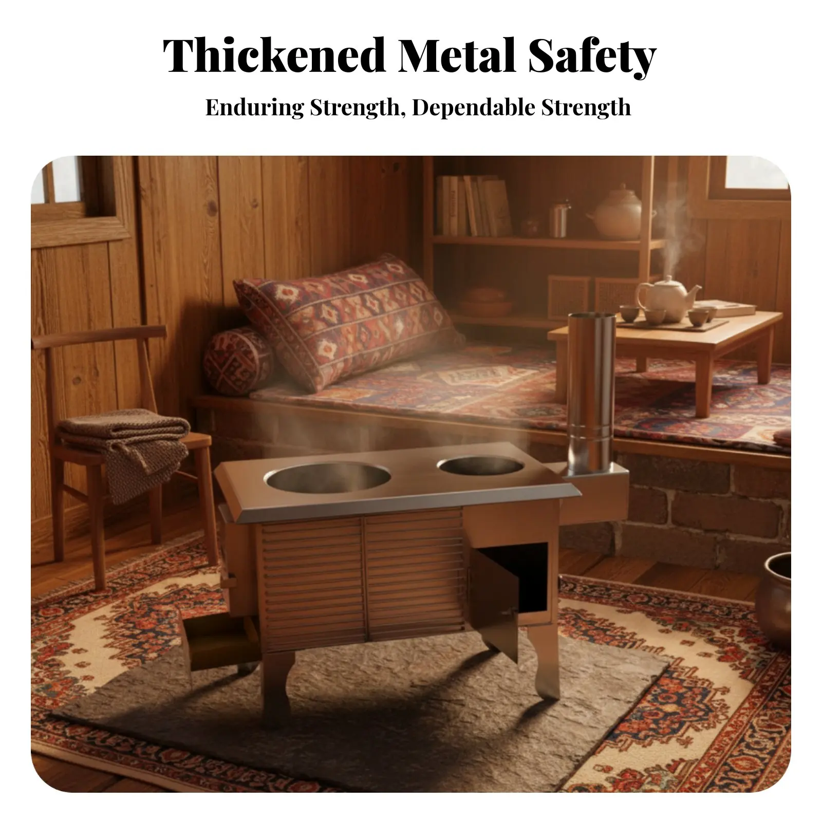 Home Thickened Metal Stove, Indoor/Outdoor Heating & Cooking, Foldable, Rural Multi-Use
Home Thickened Metal Stove, Indoor/Outdoor Heating & Cooking, Foldable, Rural Multi-Use