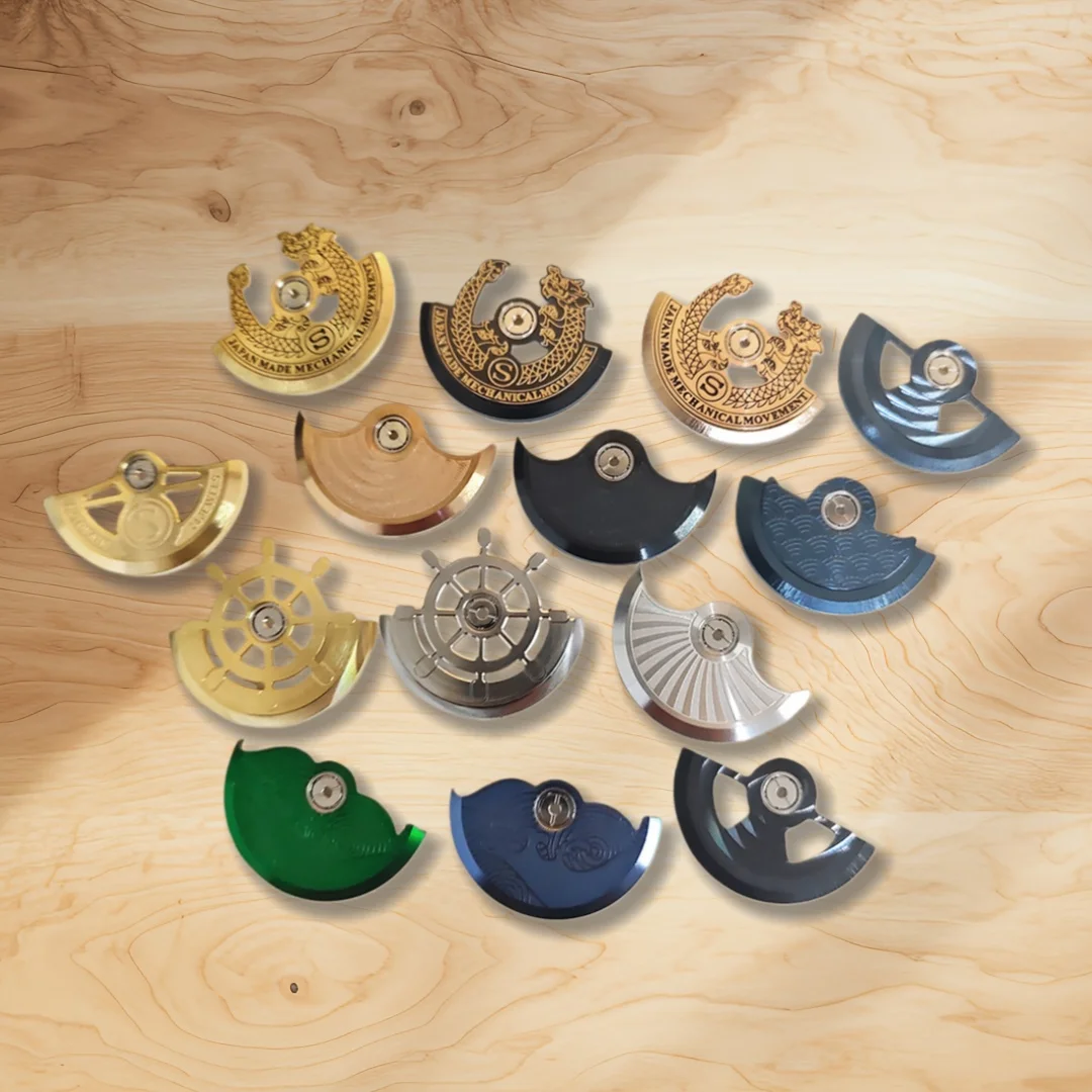 Индивидуальные роторы для механизмов NH35, различные стили, подходят для механизмов NH34, NH36, NH38, NH70, 4R, 7S
Индивидуальные роторы для механизмов NH35, различные стили, подходят для механизмов NH34, NH36, NH38, NH70, 4R, 7S