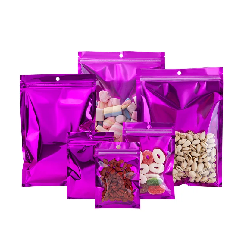Self Seal Flat Zip Lock Clear Purple Aluminum Foil Bags Reclosable Hang Hole Pouch Candy Food Snack Gift Mylar Foil Pack Pouch
Self Seal Flat Zip Lock Clear Purple Aluminum Foil Bags Reclosable Hang Hole Pouch Candy Food Snack Gift Mylar Foil Pack Pouch