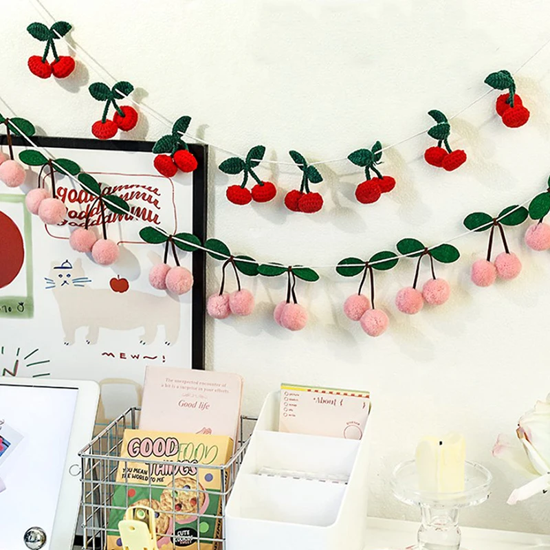 Cherry Felt Ball Handmade Garland String Wall Hanging Ornaments Hair Ball Pendant Kids Room Shower Party Favor
Cherry Felt Ball Handmade Garland String Wall Hanging Ornaments Hair Ball Pendant Kids Room Shower Party Favor