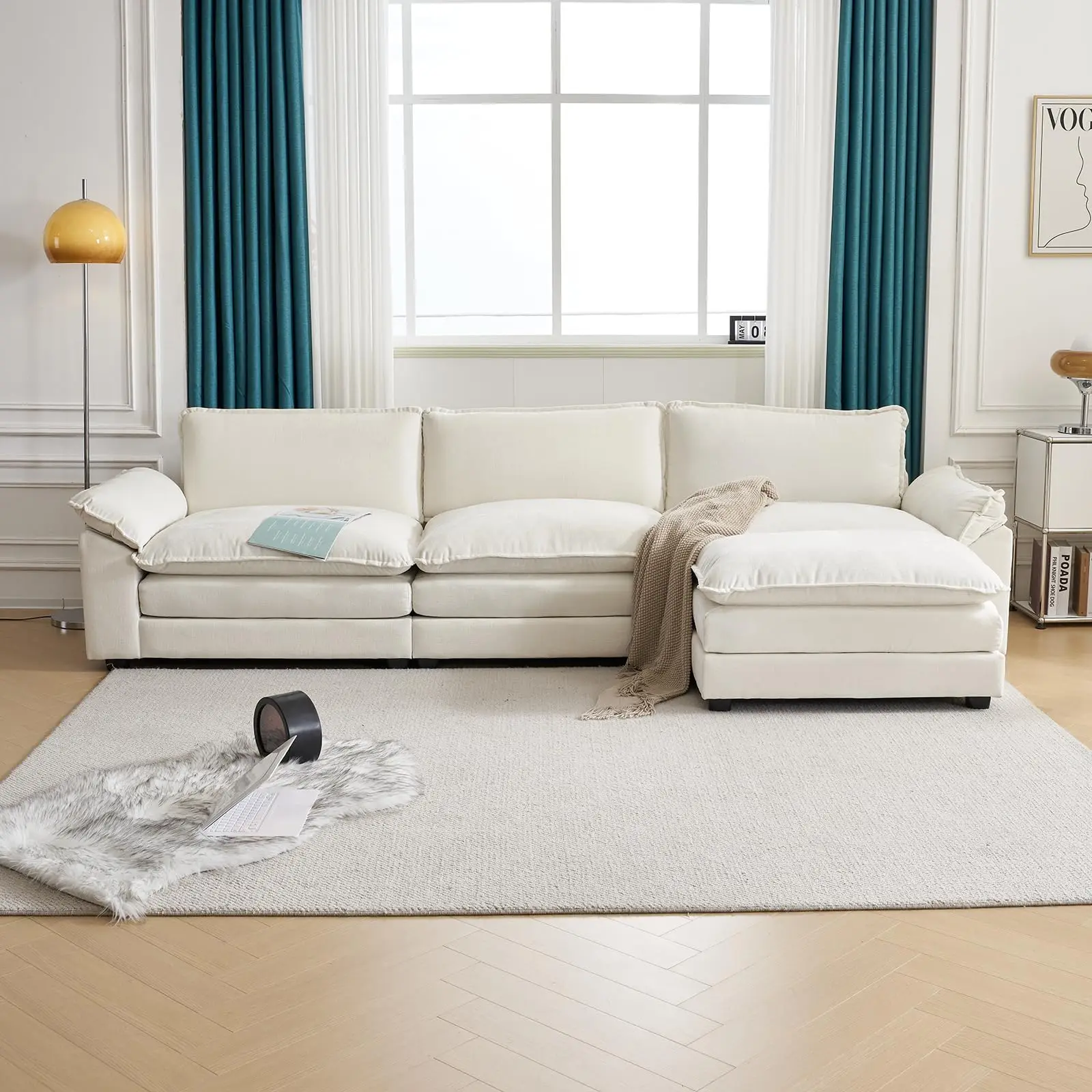 Modern Living Room Furniture 2 Seat Couch Sectional Loveseat White Fabric L Shaped Sofa Set
Modern Living Room Furniture 2 Seat Couch Sectional Loveseat White Fabric L Shaped Sofa Set