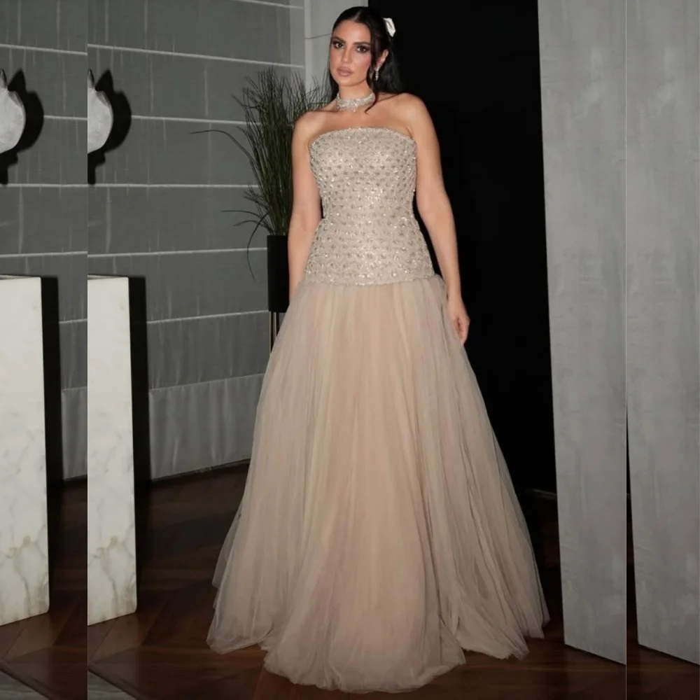 Customized Fashion Matching Chiffon Pleat Sequined A-line Strapless Long Dresses Bespoke Occasion Sparkle
Customized Fashion Matching Chiffon Pleat Sequined A-line Strapless Long Dresses Bespoke Occasion Sparkle