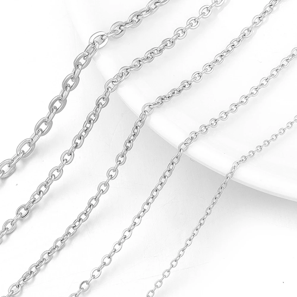 5Yards 1-8mm Stainless Steel Chains DIY Necklace Bracelet O Link Chain Bulk Link Chains for Jewelry Making Wholesale
5Yards 1-8mm Stainless Steel Chains DIY Necklace Bracelet O Link Chain Bulk Link Chains for Jewelry Making Wholesale