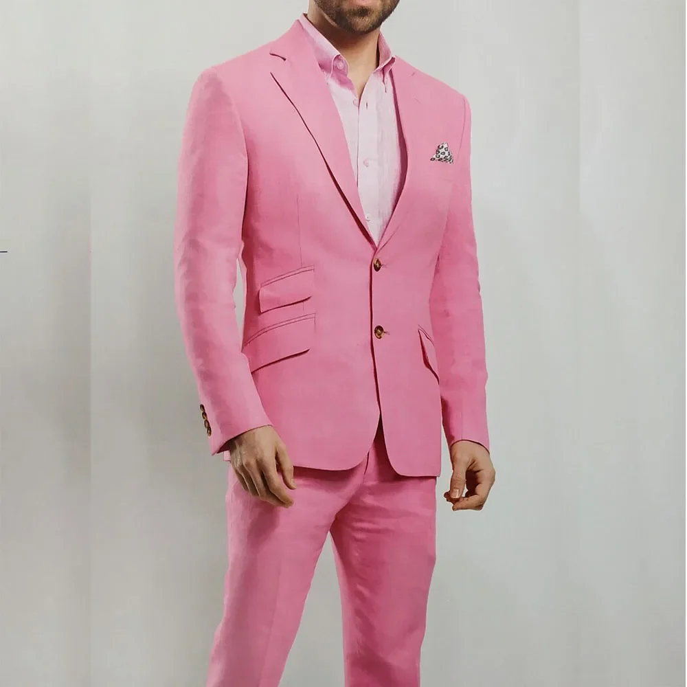 Traje Hombre Leisure Outfits Set Pink Regular Length Notch Lapel Single Breasted Customized Elegant Groom Wedding Men's Suits
Traje Hombre Leisure Outfits Set Pink Regular Length Notch Lapel Single Breasted Customized Elegant Groom Wedding Men's Suits