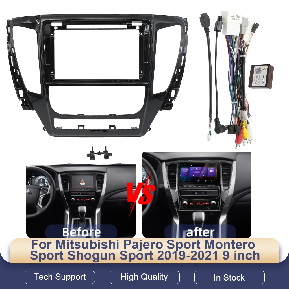 Car Radio Fascias For Mitsubishi Pajero Sport Montero Sport Shogun Sport 2019-2021 9 inch 2DIN Stereo Panel Harness Cable Canbus
Car Radio Fascias For Mitsubishi Pajero Sport Montero Sport Shogun Sport 2019-2021 9 inch 2DIN Stereo Panel Harness Cable Canbus