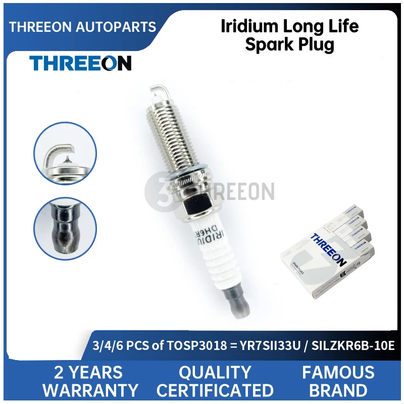 3/4/6 шт. Иридиевая свеча зажигания THREEON для GENESIS G80 HYUNDAI Accent Equus i30 для KIA Ceed Rio 1884611070 SILZKR6B10E TOSP3018
3/4/6 шт. Иридиевая свеча зажигания THREEON для GENESIS G80 HYUNDAI Accent Equus i30 для KIA Ceed Rio 1884611070 SILZKR6B10E TOSP3018