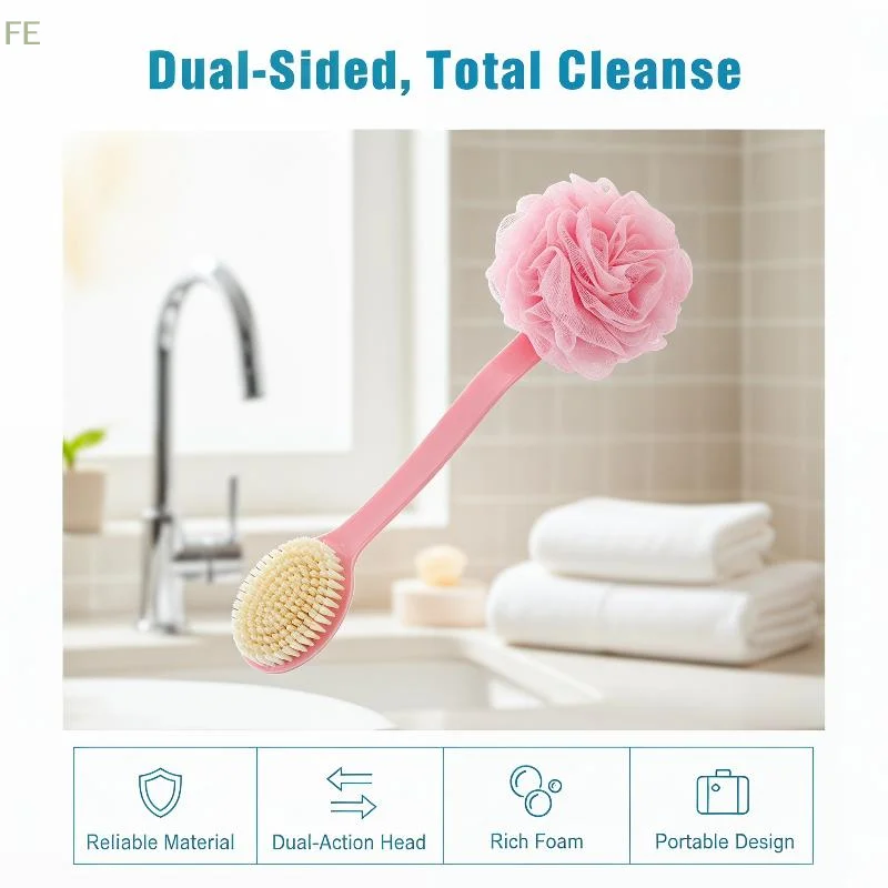 Soft Loofah And Bristles Bath Body Brush For Women And Men - Curved Long Handled Shower Brush For Body, Face, And Spa Washing
Soft Loofah And Bristles Bath Body Brush For Women And Men - Curved Long Handled Shower Brush For Body, Face, And Spa Washing