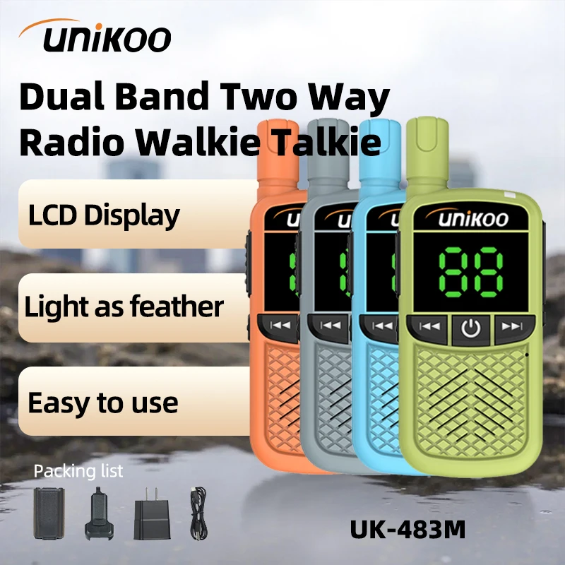 4 PCS UNIKOO UK483M Walkie Talkie LCD Display Mini Portable Handheld Radio Comunicador Long Range Kids Walkie Talkies
4 PCS UNIKOO UK483M Walkie Talkie LCD Display Mini Portable Handheld Radio Comunicador Long Range Kids Walkie Talkies