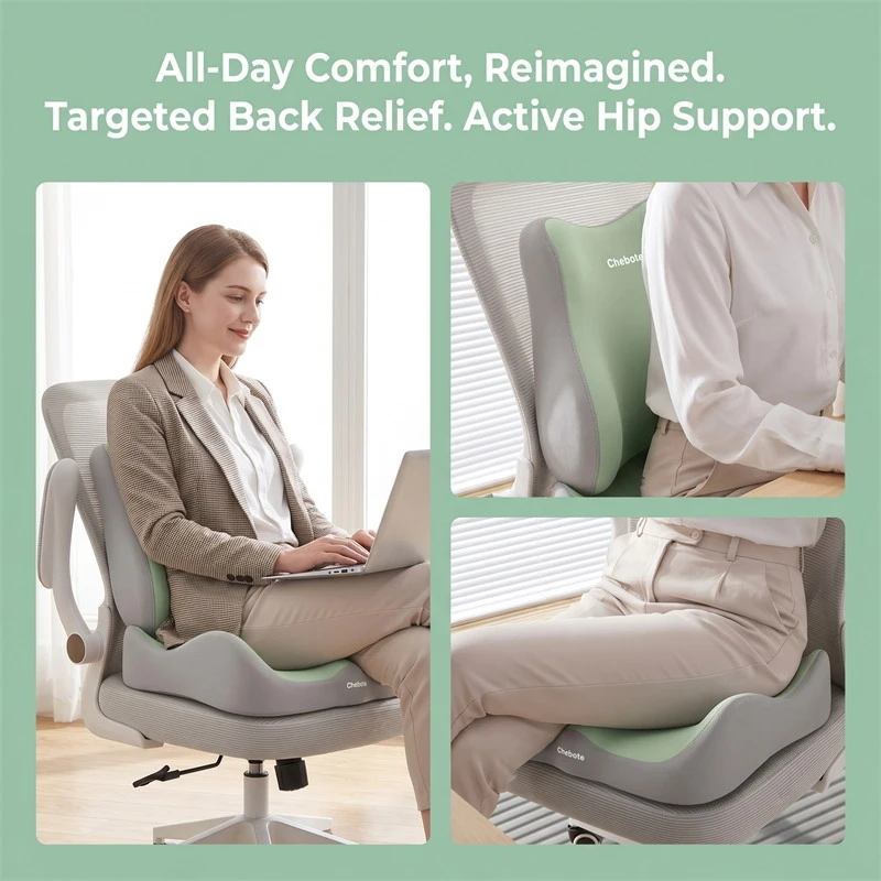 2PCS Ergonomic Memory Foam Coccyx Seat Cushion Tailbone Curved Design for Pressure Relief Lumbar Support Office Car Home Use
2PCS Ergonomic Memory Foam Coccyx Seat Cushion Tailbone Curved Design for Pressure Relief Lumbar Support Office Car Home Use