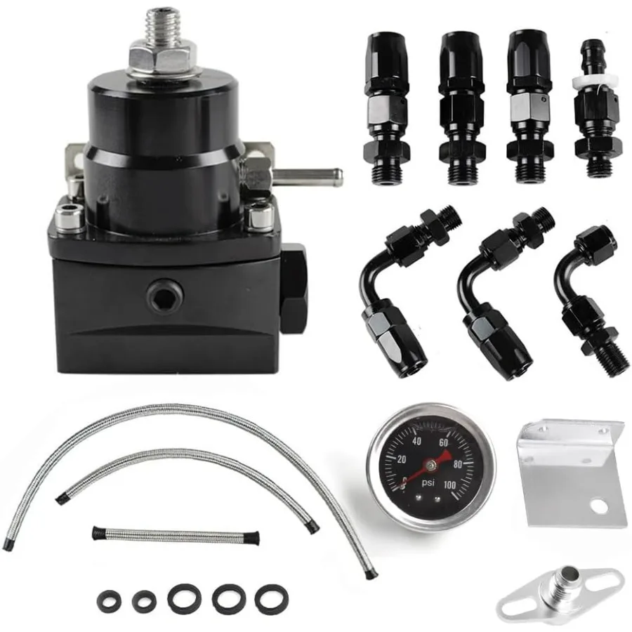 Комплект регулируемого регулятора давления топлива с обратным обходом манометром 30-70 фунтов на квадратный дюйм, разъемы для фитингов топливопровода AN6-6AN Ki
Комплект регулируемого регулятора давления топлива с обратным обходом манометром 30-70 фунтов на квадратный дюйм, разъемы для фитингов топливопровода AN6-6AN Ki