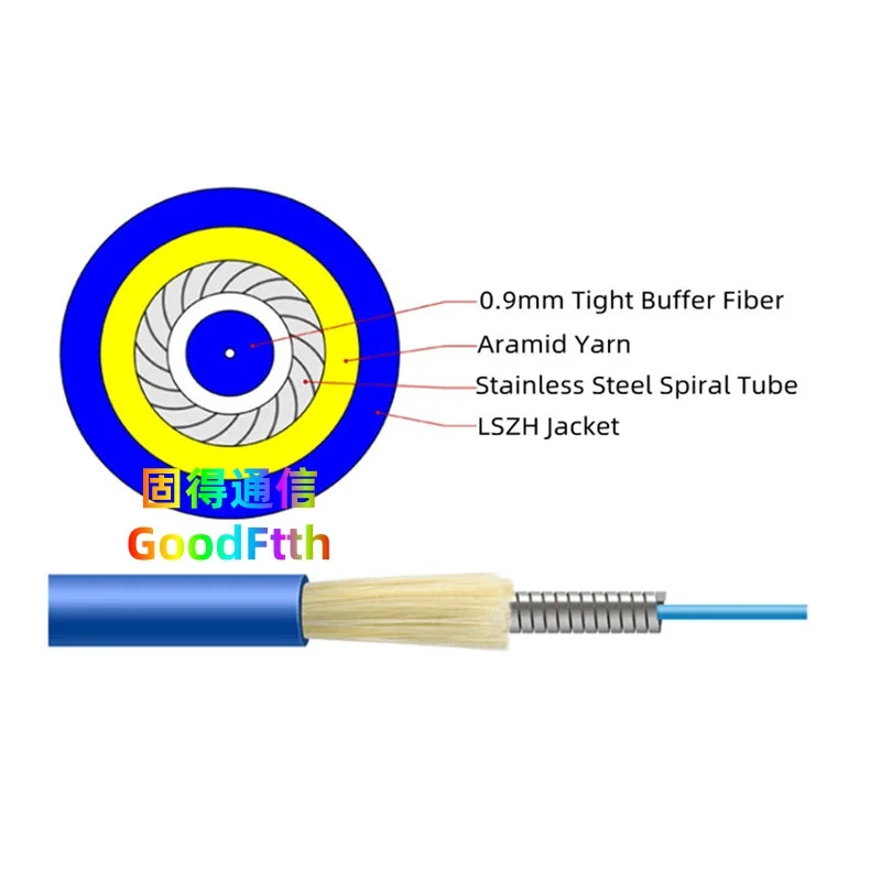 Armored Optic Cable Simplex 3.0mm 1KM 1000m SM OM1 OM2 OM3 OM4 OM5 GoodFtth
Armored Optic Cable Simplex 3.0mm 1KM 1000m SM OM1 OM2 OM3 OM4 OM5 GoodFtth