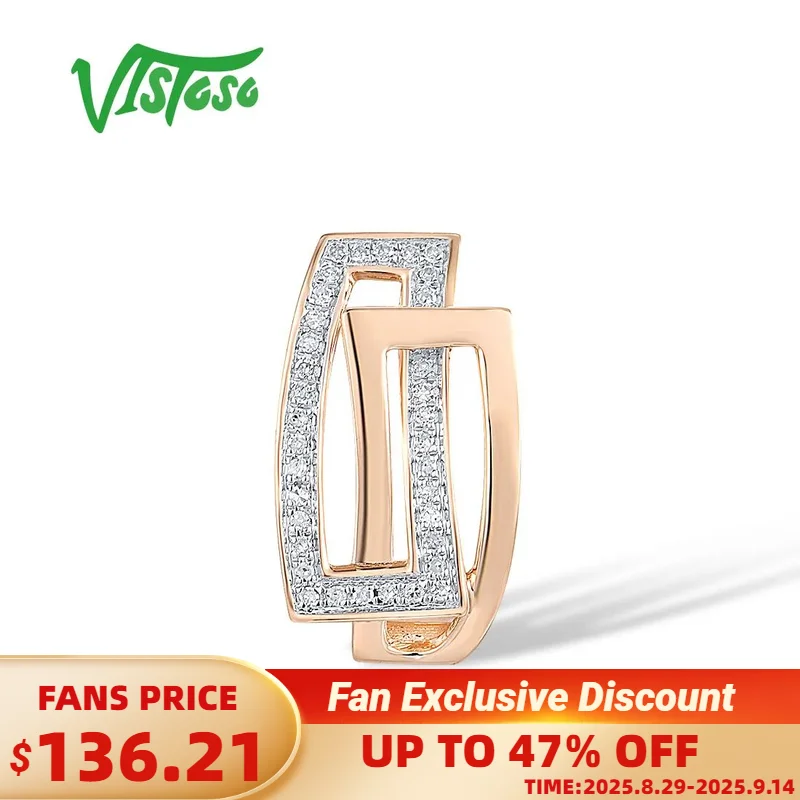 VISTOSO Gold Pendants For Women Genuine 14K 585 Rose Gold Pendant Sparkling Diamonds Unique Elegant Fine Chic Jewelry
VISTOSO Gold Pendants For Women Genuine 14K 585 Rose Gold Pendant Sparkling Diamonds Unique Elegant Fine Chic Jewelry