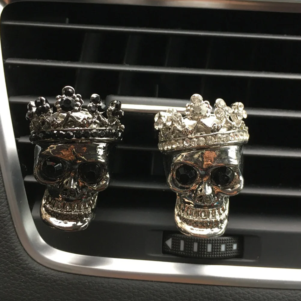 Skull Car Perfume Clip Rhinestone Air Vent Holder Aromatherapy Freshener Stress Relief Driving Alertness Minimize Unpleasant 
Skull Car Perfume Clip Rhinestone Air Vent Holder Aromatherapy Freshener Stress Relief Driving Alertness Minimize Unpleasant