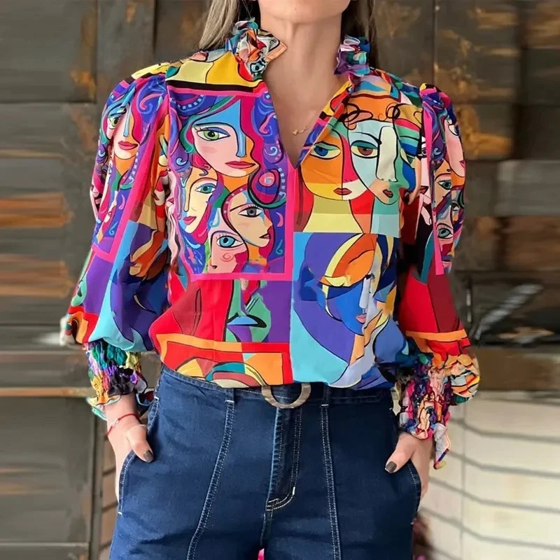 Women Chic Allover Print Edible Tree Fungus Hem Puff Sleeves Blouse Tops
Women Chic Allover Print Edible Tree Fungus Hem Puff Sleeves Blouse Tops