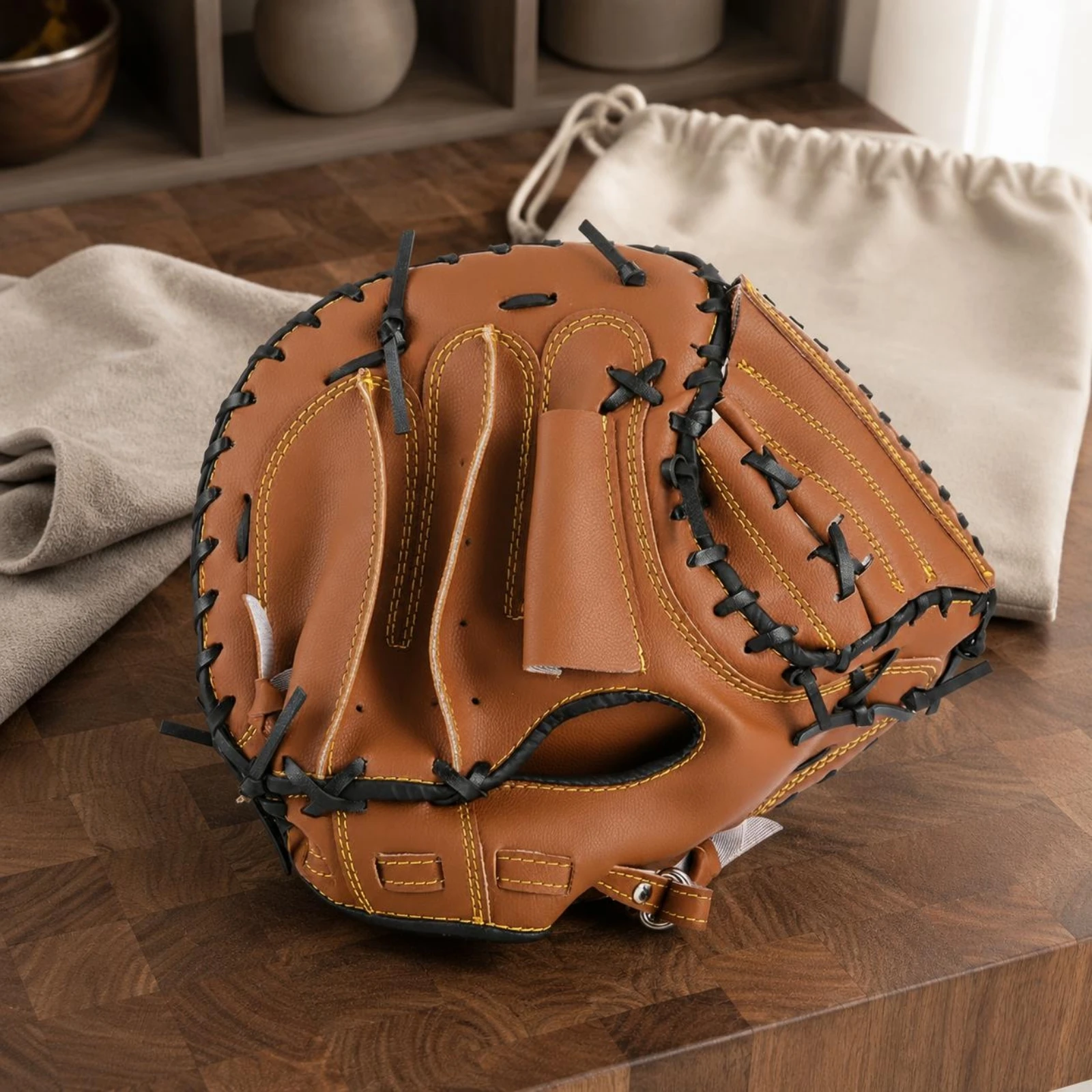Catcher's Training Glove PVC Baseball Training Glove Catcher's Glove Padded Sports Gear Stitched Seams for Practice
Catcher's Training Glove PVC Baseball Training Glove Catcher's Glove Padded Sports Gear Stitched Seams for Practice