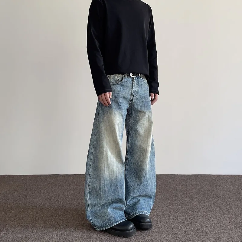 Men's Retro Washed Wide Leg Jeans Vintage Loose Baggy Straight Denim Pants Streetwear
Men's Retro Washed Wide Leg Jeans Vintage Loose Baggy Straight Denim Pants Streetwear