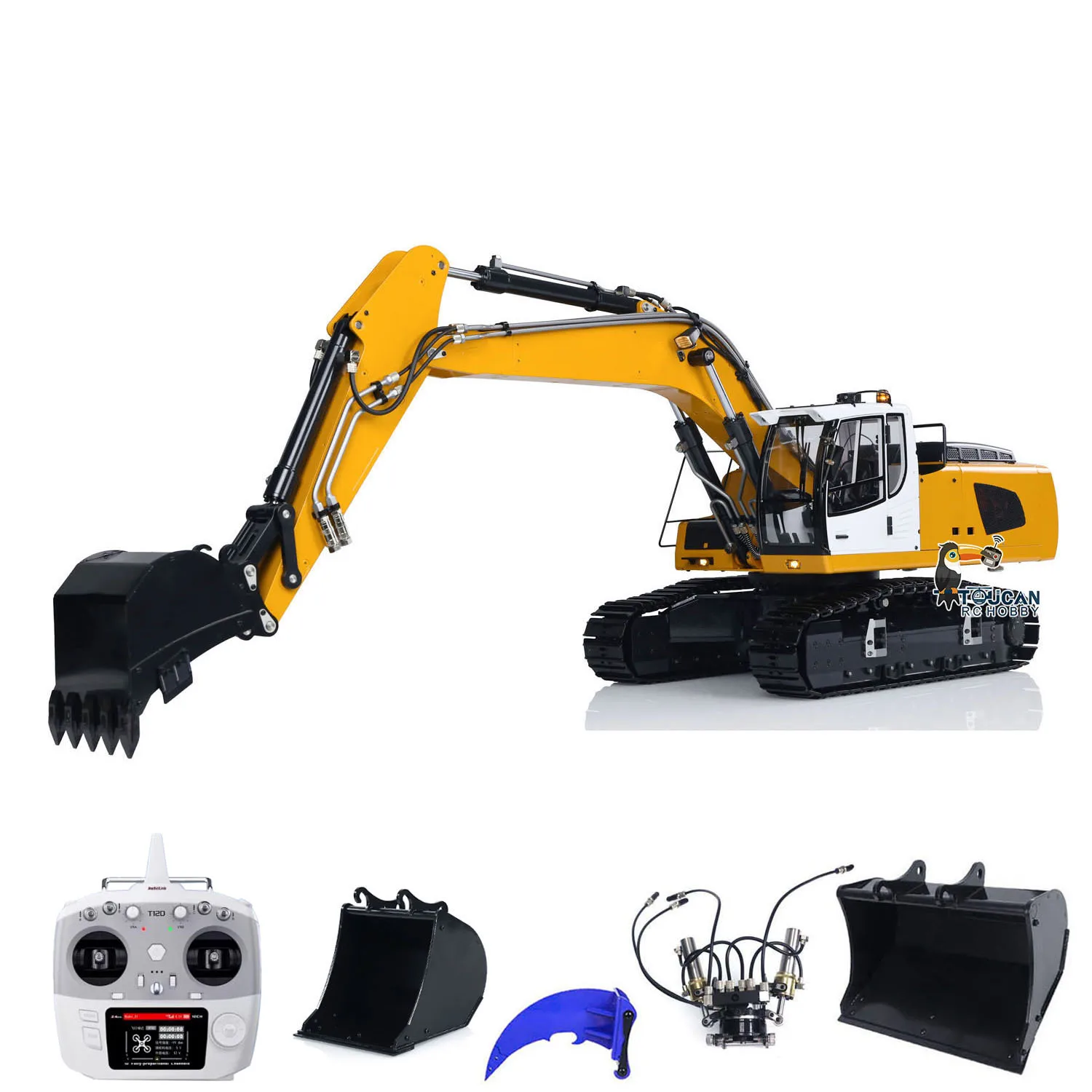 MT 1/14 946 Tracked Hydraulic 9CH RC Excavator Truck Model With Metal Ripper Tiltable Bucket Radio DIY Painted Assembled Digger
MT 1/14 946 Tracked Hydraulic 9CH RC Excavator Truck Model With Metal Ripper Tiltable Bucket Radio DIY Painted Assembled Digger