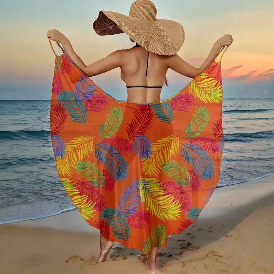 Womens Summer Loose Beach Cover Up Scarf, Semi-Sheer Tropical Print Wrap Shawl
Womens Summer Loose Beach Cover Up Scarf, Semi-Sheer Tropical Print Wrap Shawl