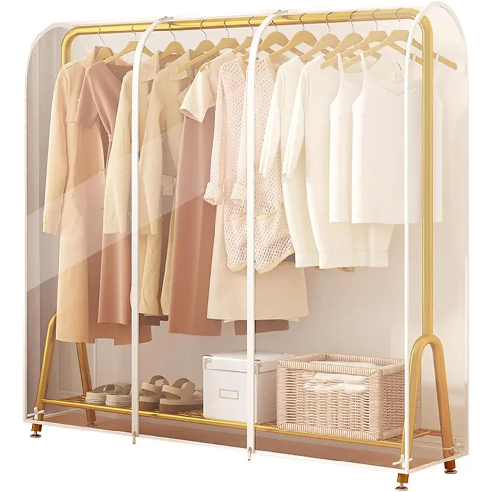 6 ft. Clear Garment Rack Cover, 72 Protective Dustproof Clothes Hanger Cover with 2 Zipper Closures
6 ft. Clear Garment Rack Cover, 72 Protective Dustproof Clothes Hanger Cover with 2 Zipper Closures