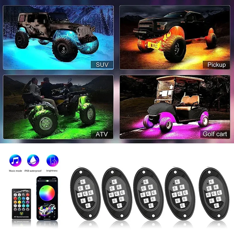 Светодиодный рок-светильник RGB, новый рок-светильник для грузовика с приложением/дистанционным управлением и музыкальным режимом для пикапа Off Road Jeep SV ATV UTV Cars
Светодиодный рок-светильник RGB, новый рок-светильник для грузовика с приложением/дистанционным управлением и музыкальным режимом для пикапа Off Road Jeep SV ATV UTV Cars