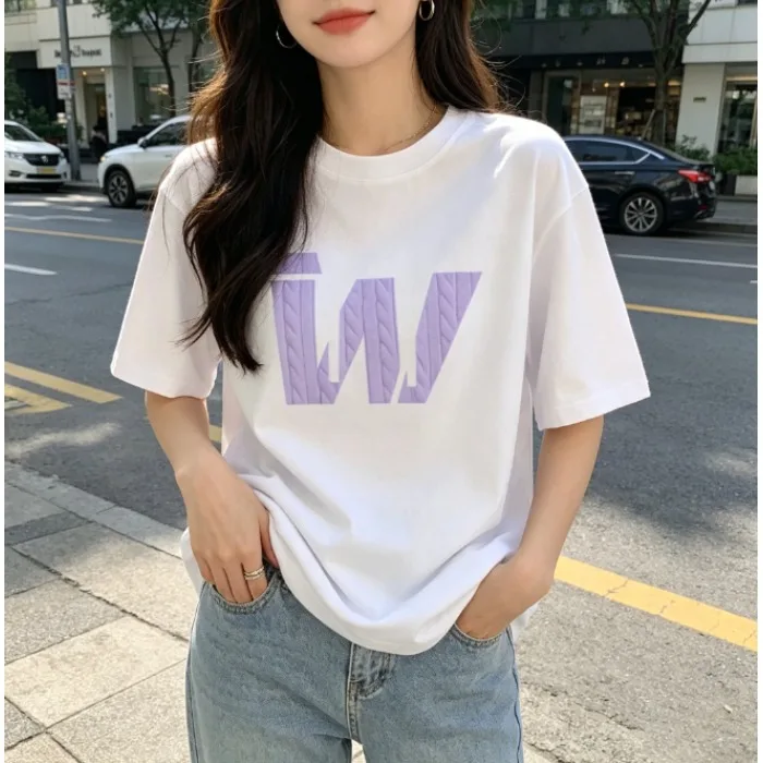 Loose Short Sleeve Basic Shirt Casual Printed T-shirt Women's plus Size Summer New Style Korean Version Commute Style Shirt
Loose Short Sleeve Basic Shirt Casual Printed T-shirt Women's plus Size Summer New Style Korean Version Commute Style Shirt
