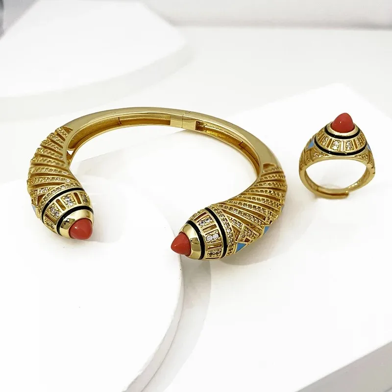 Classic Design Women Bracelet Dubai Gold Color Cuff Bangle Ring Set Wedding Party Accessories
Classic Design Women Bracelet Dubai Gold Color Cuff Bangle Ring Set Wedding Party Accessories