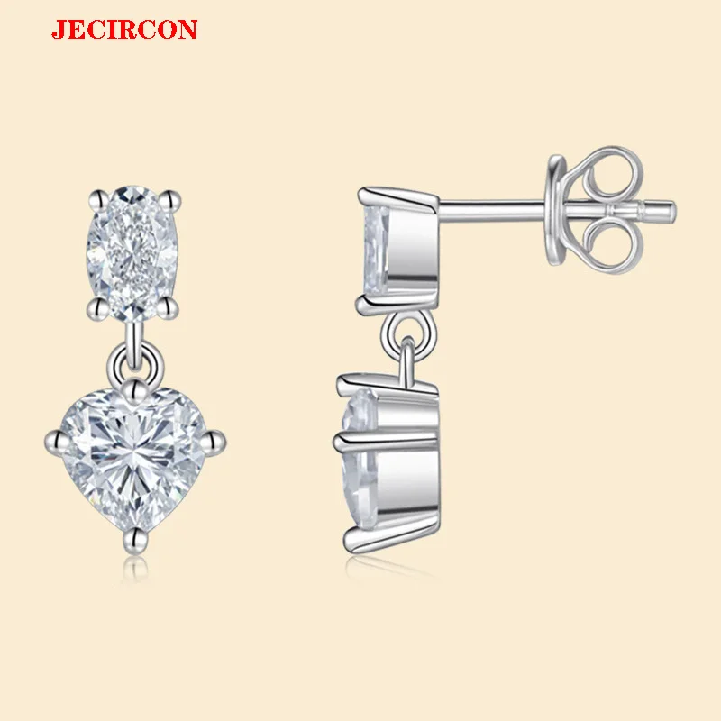 JECIRCON S925 Sterling Silver French Stud Earrings, Match with Heart and Oval Moissanite | Elegant & Trendy Statement Jewelry 
JECIRCON S925 Sterling Silver French Stud Earrings, Match with Heart and Oval Moissanite | Elegant & Trendy Statement Jewelry