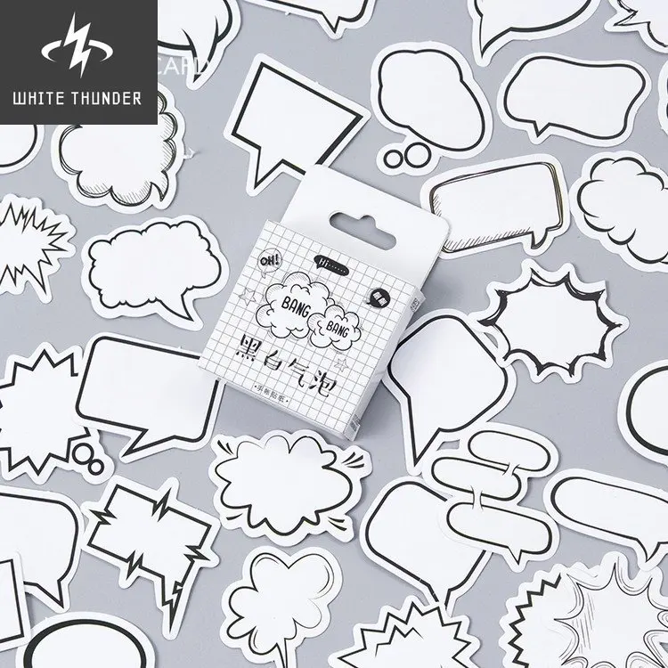 45pcs/pack Creative Black White Bubble Album Paper Label Stickers Crafts And Scrapbooking Decorative Sticker Cute Stationery
45pcs/pack Creative Black White Bubble Album Paper Label Stickers Crafts And Scrapbooking Decorative Sticker Cute Stationery