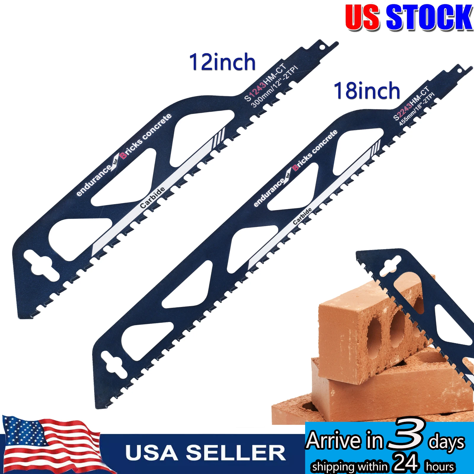 Reciprocating Saw Blade 12/18inch Cutting Saw Blade For Cutting Concrete Block Red Brick/Masonry Wooden Plank Hand Tools
Reciprocating Saw Blade 12/18inch Cutting Saw Blade For Cutting Concrete Block Red Brick/Masonry Wooden Plank Hand Tools