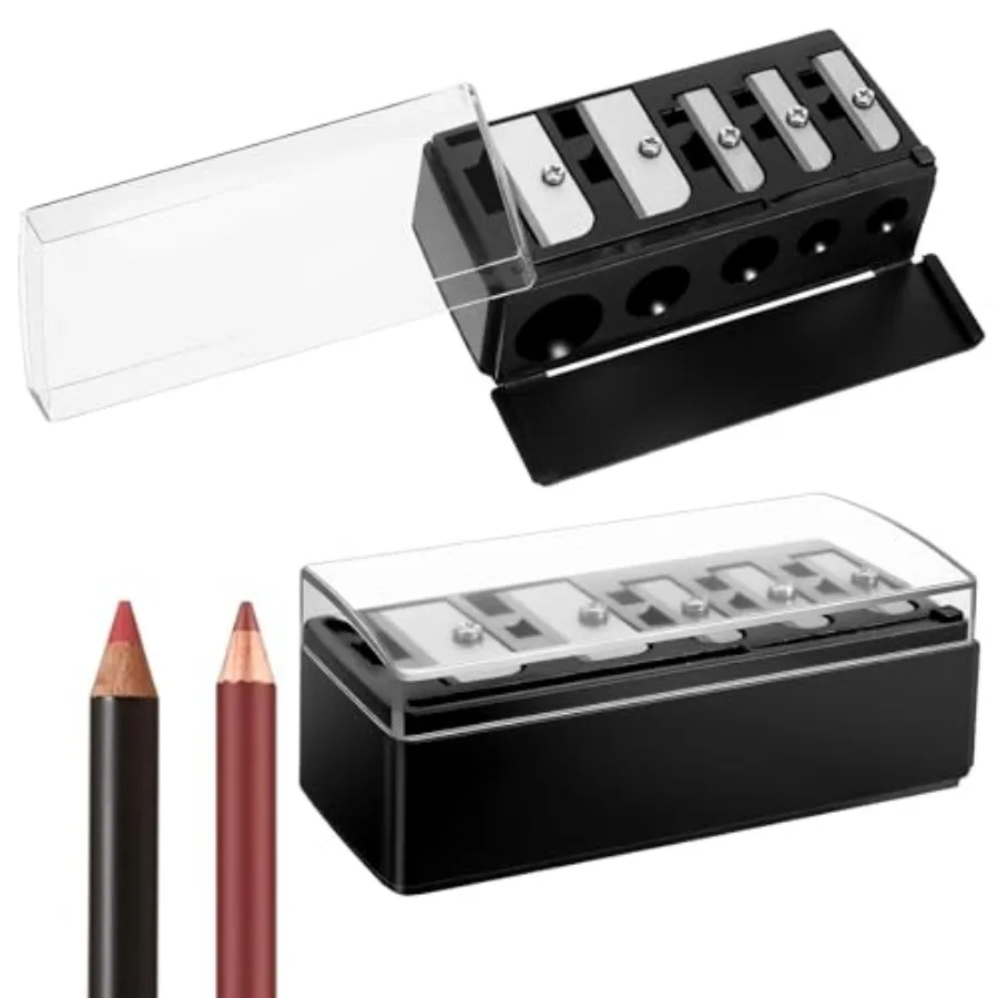 2 PCS Eye Pencil Sharpener for Women, 5 Hole Cosmetic Long Point Manual Pencil Sharpener with Plastic Lid, Lip Liner Pencils Ey
2 PCS Eye Pencil Sharpener for Women, 5 Hole Cosmetic Long Point Manual Pencil Sharpener with Plastic Lid, Lip Liner Pencils Ey