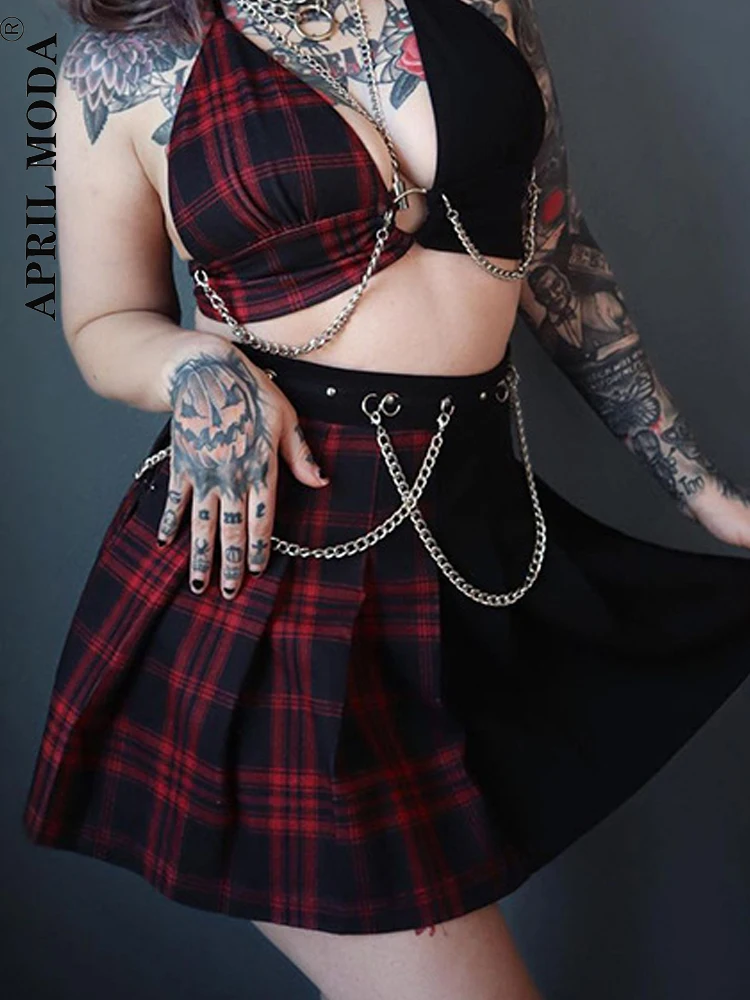 Fashion Plaid Print Women Patchwork Mini Skirt Sexy Wrap Harajuku Hip Hop Grunge Pleated Skirts Black Red Aesthetic Y2k Skirts
Fashion Plaid Print Women Patchwork Mini Skirt Sexy Wrap Harajuku Hip Hop Grunge Pleated Skirts Black Red Aesthetic Y2k Skirts
