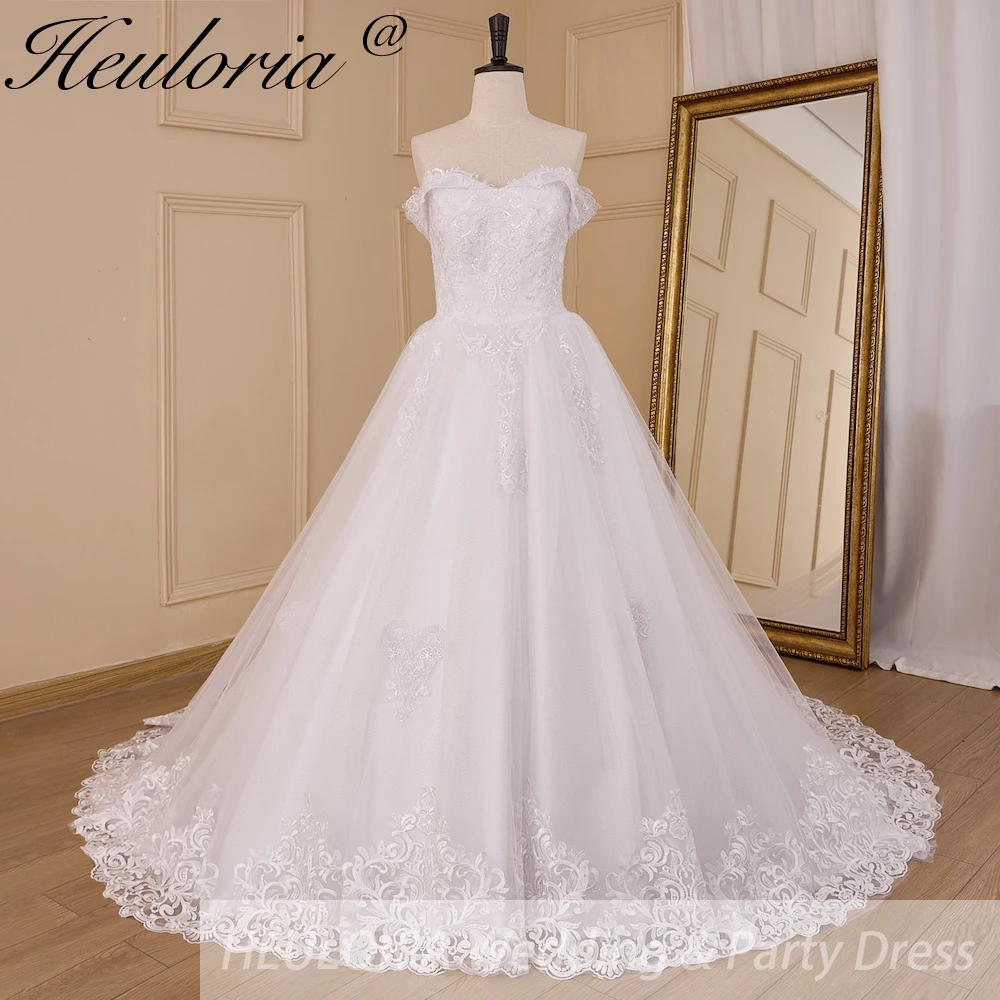 HEULORIA Vintage princess Wedding Dress off shoulder lace bride dress robe de mariee court train
HEULORIA Vintage princess Wedding Dress off shoulder lace bride dress robe de mariee court train