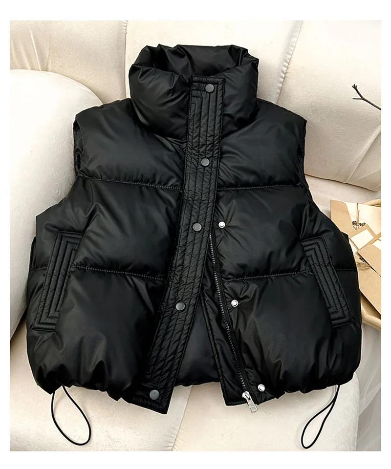 Short girls' cotton jacket vest spring autumn simple loose western-style jacket thick solid color sleeveless camisole women Vest
Short girls' cotton jacket vest spring autumn simple loose western-style jacket thick solid color sleeveless camisole women Vest