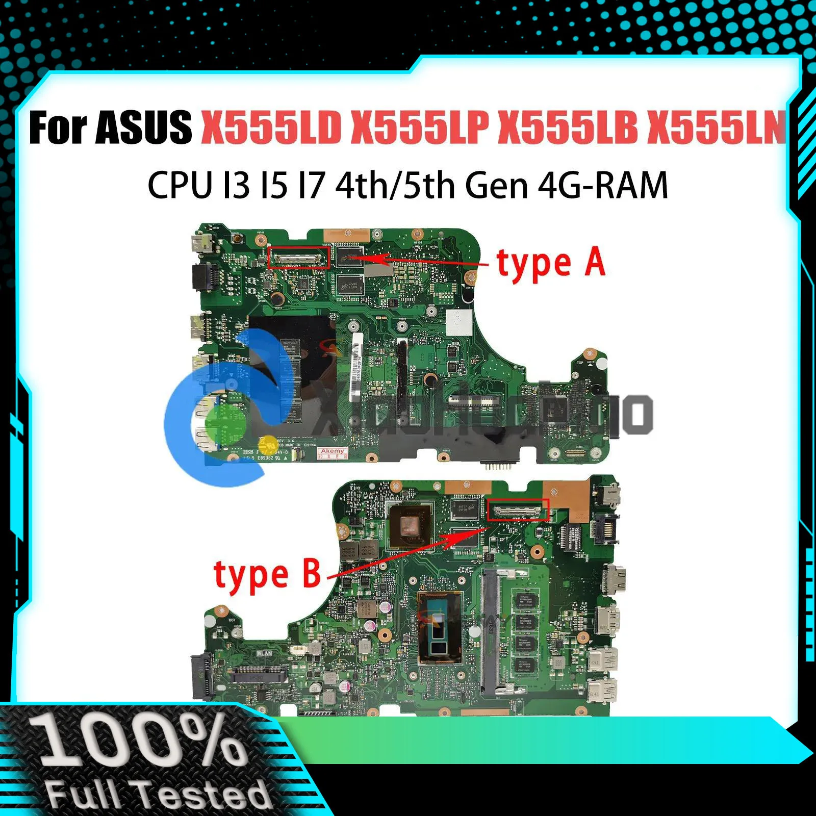 X555LA Mainboard For ASUS X555LD X555LB R557LA R556LA X554LA X555LAB A555LA K555LA F555LA Laptop Motherboard i3 i5 i7 UMA
X555LA Mainboard For ASUS X555LD X555LB R557LA R556LA X554LA X555LAB A555LA K555LA F555LA Laptop Motherboard i3 i5 i7 UMA