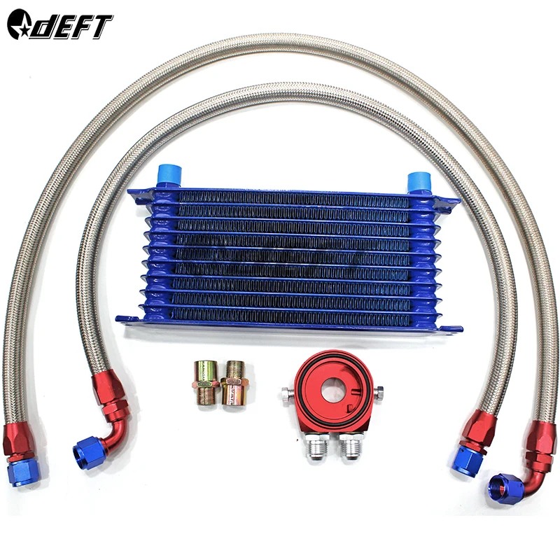 7 Rows、10Rows Oil Cooler Kit AN10 Transmission Oil Cooler Kit + Oil Filter Adapter + Stainless Steel Braided Hose (forM20*1.5)
7 Rows、10Rows Oil Cooler Kit AN10 Transmission Oil Cooler Kit + Oil Filter Adapter + Stainless Steel Braided Hose (forM20*1.5)