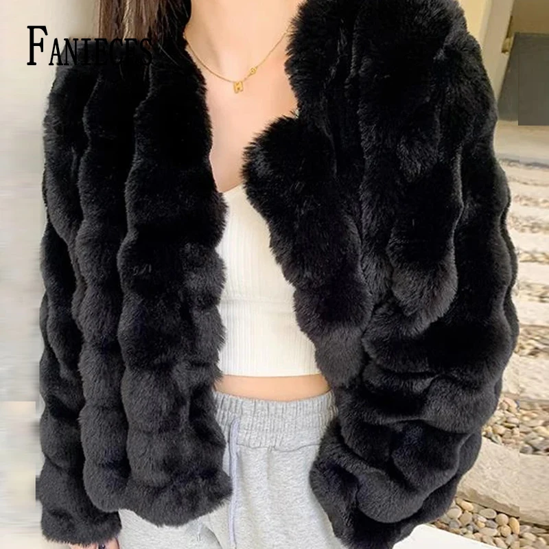 FANIECE Autumn Winter Faux Fur Women Coat Fashion Plush Solid O Neck Fake Fur Outwear Casual Streetwear Luxury Party Jacket Tops
FANIECE Autumn Winter Faux Fur Women Coat Fashion Plush Solid O Neck Fake Fur Outwear Casual Streetwear Luxury Party Jacket Tops