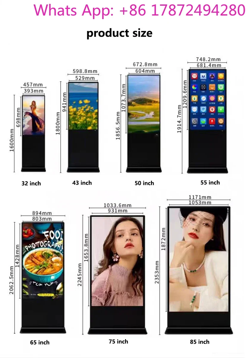 55 Inch Indoor Outdoor Floor Standing Touch Screen Kiosk WiFi Commercial Advertising Display Totem
55 Inch Indoor Outdoor Floor Standing Touch Screen Kiosk WiFi Commercial Advertising Display Totem
