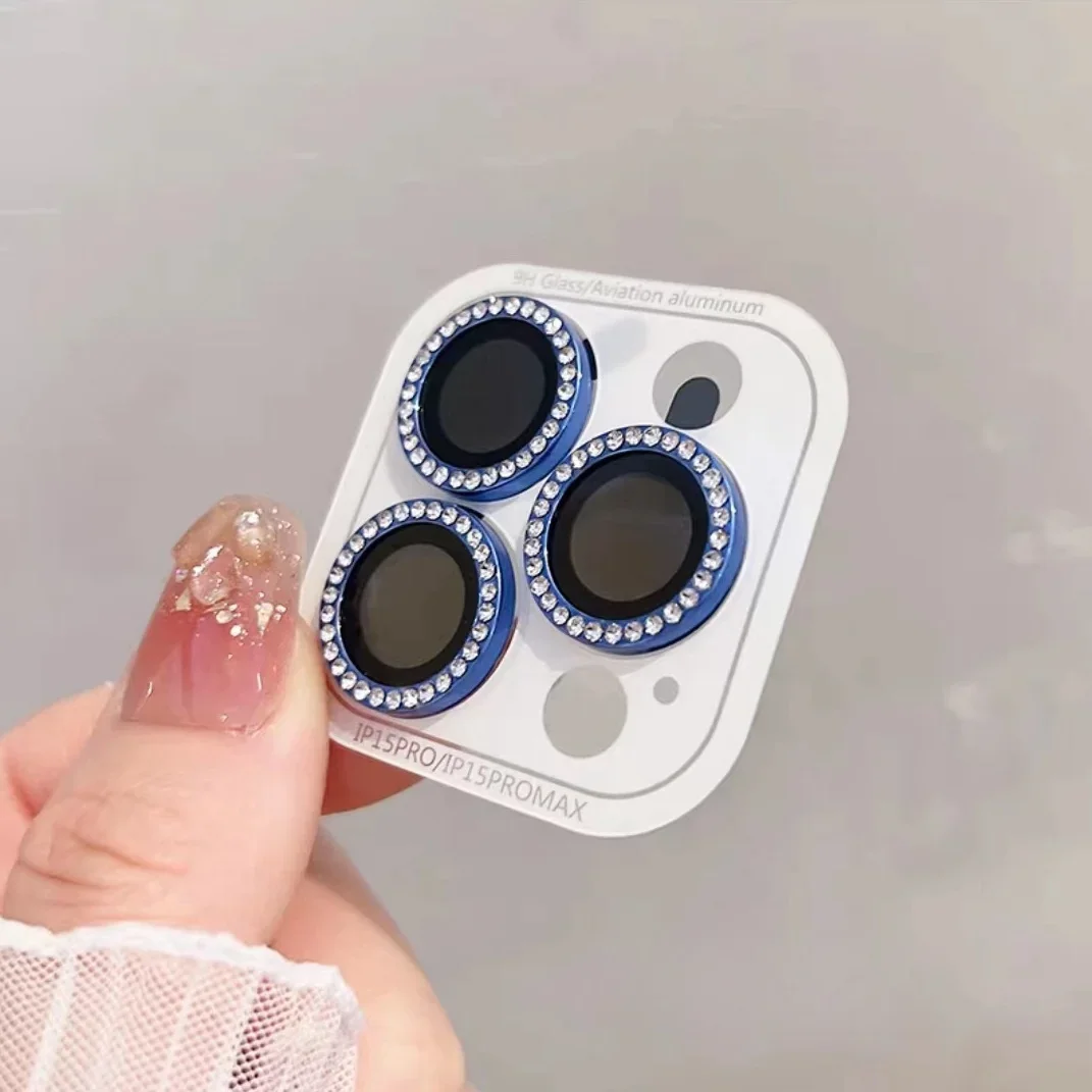 2-3Pcs Glitter Diamond Camera Lens Screen Protector For IPhone 17 16 15 Pro Max 12 Mini Plus 15Pro Tempered Glass Full Cover 2-3Pcs Glitter Diamond Camera Lens Screen Protector For IPhone 17 16 15 Pro Max 12 Mini Plus 15Pro Tempered Glass Full Cover
