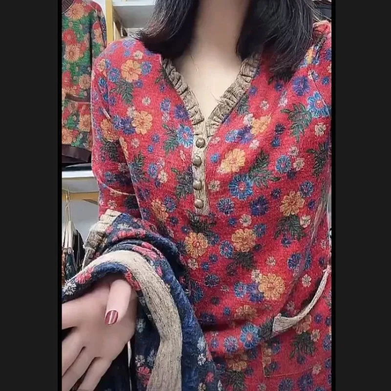 Women's Spring Autumn Polo Collar Pullover Long Sleeve Bottom Shirt Fashion Casual Versatile Elegant Commuter Floral Lady Tops
Women's Spring Autumn Polo Collar Pullover Long Sleeve Bottom Shirt Fashion Casual Versatile Elegant Commuter Floral Lady Tops