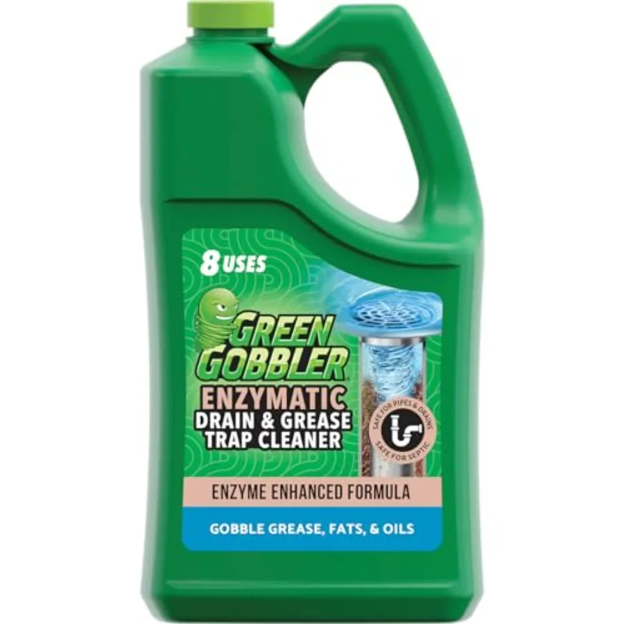 Enzyme Drain Cleaner Controls Foul Odors and Breaks Down Grease, Paper, Fat and Oil in Sewer Lines, Septic Tanks and Grease Tra
Enzyme Drain Cleaner Controls Foul Odors and Breaks Down Grease, Paper, Fat and Oil in Sewer Lines, Septic Tanks and Grease Tra