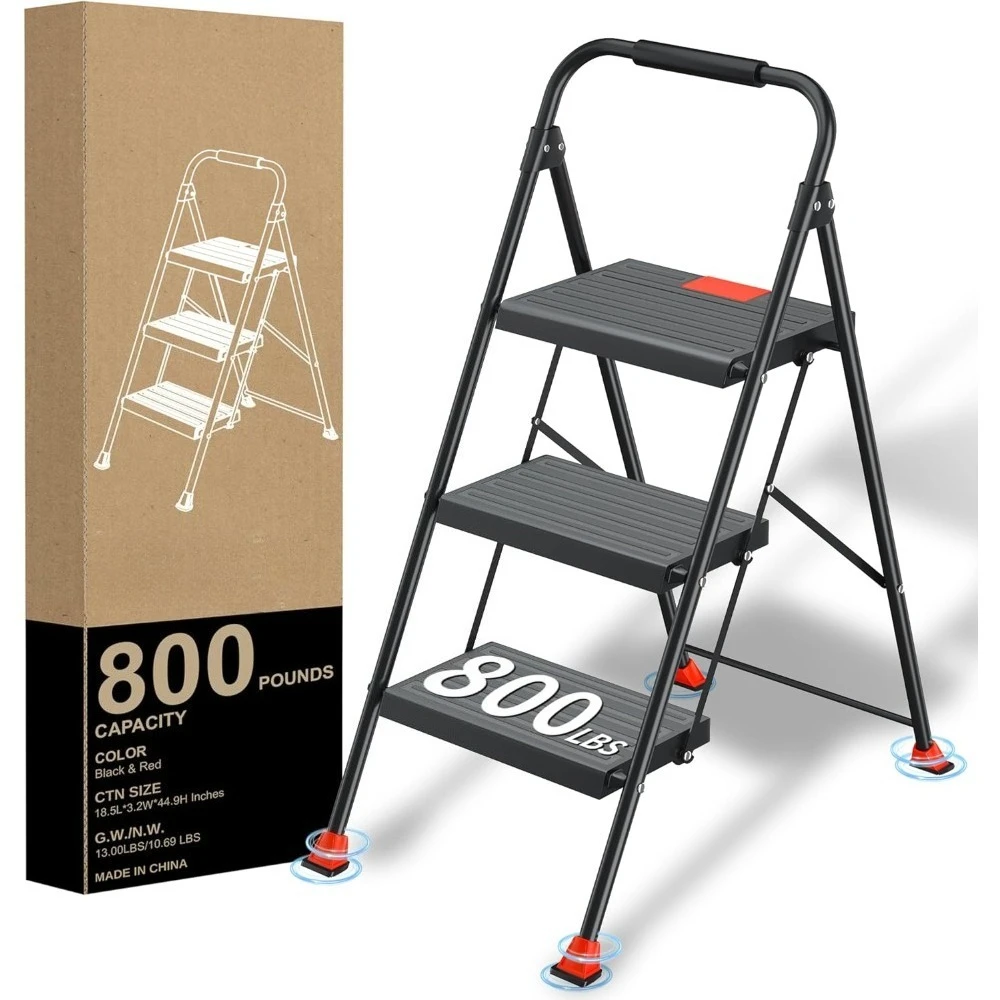 Foldable Step Stool with Handrails 3 Step Ladder Extendable Kitchen Stool Tall Heavy Duty Stepladder for Home Indoor Use
Foldable Step Stool with Handrails 3 Step Ladder Extendable Kitchen Stool Tall Heavy Duty Stepladder for Home Indoor Use