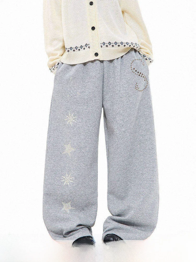 American Sle Loose Wide Leg Casual Pants Women's New Star Print Comfortable Sports Trousers Straight Cut Loose Fit
American Sle Loose Wide Leg Casual Pants Women's New Star Print Comfortable Sports Trousers Straight Cut Loose Fit